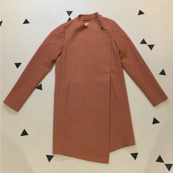 Twik Peach Drape Front Jacket/Overcoat - Picture 4 of 5